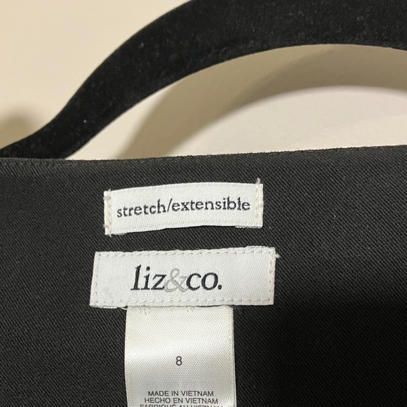 LIZ & Co dress LBD Sleeveless Black sheath round neck vintage Y2K - Picture 7 of 7